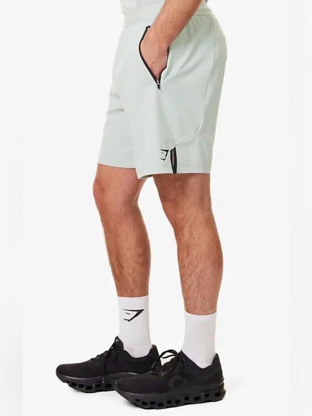 Gymshark *NWOT* Men's Apex 7 Hybrid Shorts in Light Grey